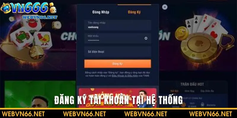 Người chơi cần phải đăng ký và nạp tiền trước khi muốn tham gia trò chơi